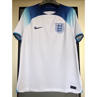 เสื้อกีฬาแขนสั้น ลายทีมชาติฟุตบอล World Cup England ชุดเหย้า สีขาว สําหรับผู้ชาย 2022