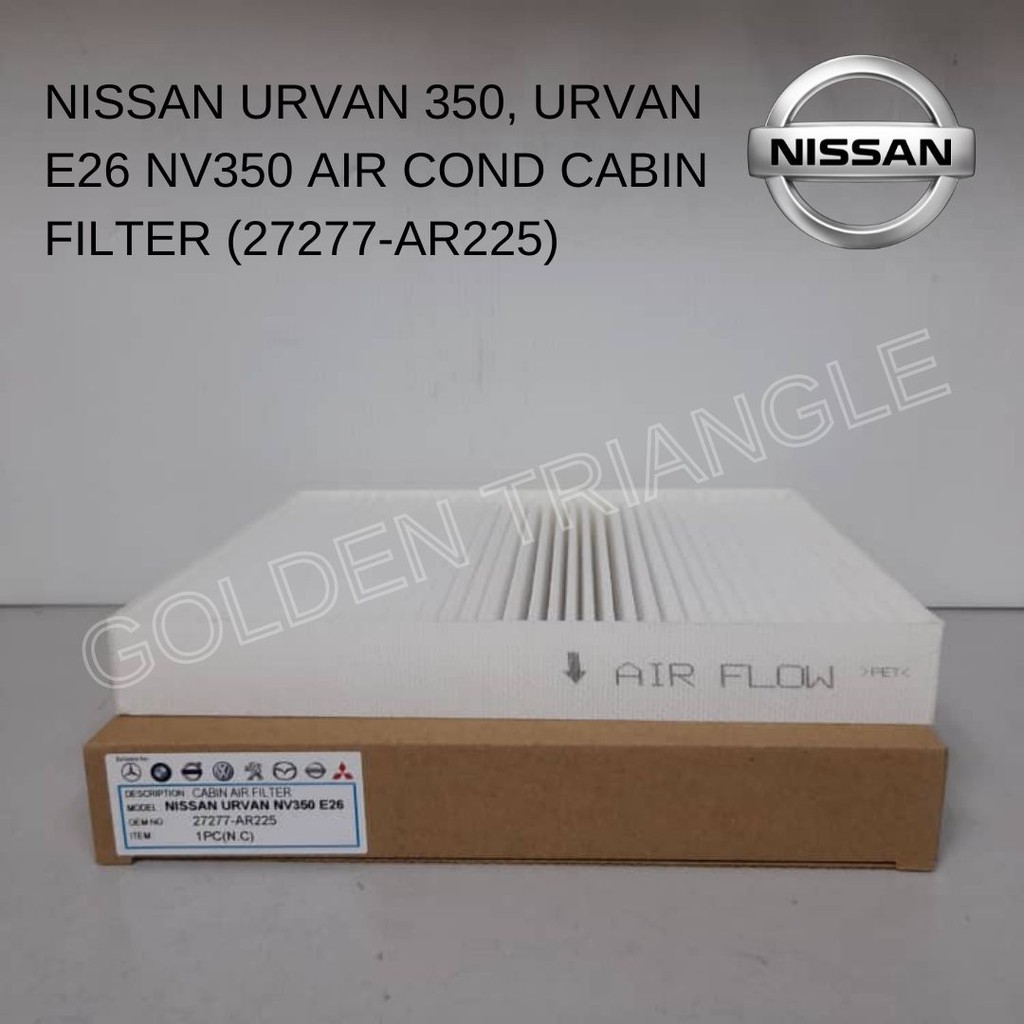NISSAN URVAN 350, URVAN E26 NV350 AIR COND CABIN FILTER (27277-AR225)