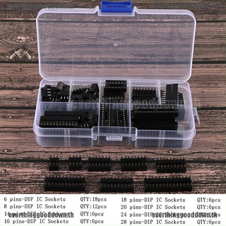 【Everthing】ชุดซ็อกเก็ตบัดกรี Ic DIP 66 ชิ้น ต่อกล่อง