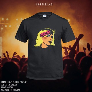 เสื้อยืดผ้าฝ้าย 100% พิมพ์ลายกราฟิก Blondie BAND GILDAN UNISEX