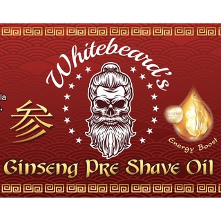 Ginseng Pre Shave Oil - Whitebeard Power Formula with Real Ginseng Extract