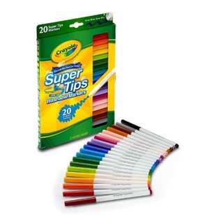 Crayola Supertips เครโยล่า สีเมจิกล้างออกได้ ซุปเปอร์ทิปส์ สำหรับเด็กอายุ 3 ปีขึ้นไป