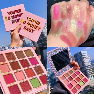 Unique พาเลตอายแชโดว์ 16 สีเนื้อแมตต์ชิมเมอร์กันน้ํา