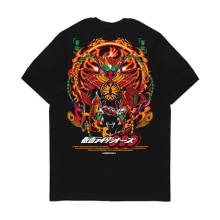 เสื้อยืดอินเทรนด์ผู้ชายอินเทรนด์ผู้หญิงเสื้อยืด ลายการ์ตูนอนิเมะ Kamen Rider OOO KIZARUS-3XL