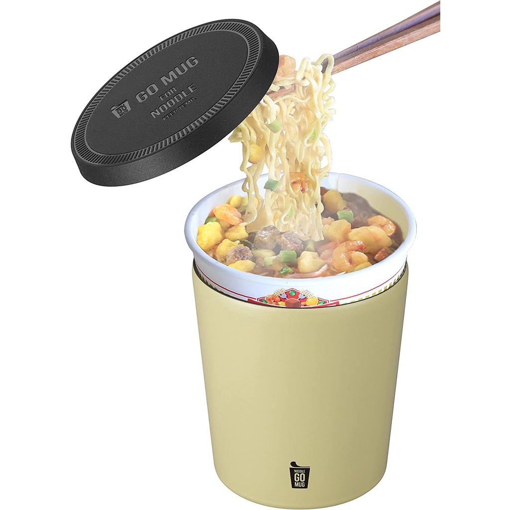 Direct from Japan CB Japan Ramen Cup Noodle Instant Noodle Thermal Mug Beige Vacuum Insulated Stainl