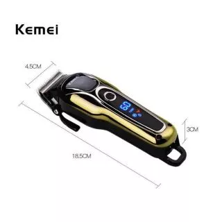 Kemei ของแท้ ปัตตาเลี่ยนตัดผมไร้สาย หน้าจอ LCD ลิเธี่ยมแบตเตอรี่ แบตเตอร์เลี่ยน ที่ตัดผม km-1990