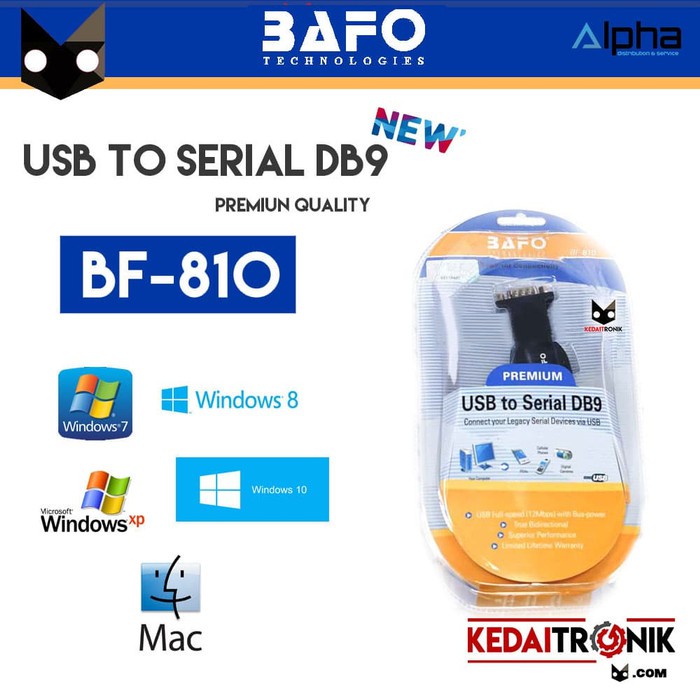 สาย Usb to Serial DB9/ RS-232 BAFO BF-810 คุณภาพระดับพรีเมียมใหม่