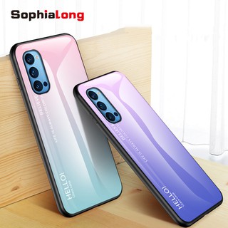 เคสโทรศัพท์มือถือกระจกนิรภัยสําหรับ Oppo Reno 4 Reno 4 Pro Reno 4 Pro