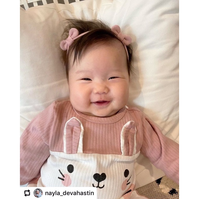 Tiny cutie double bow 🎀 คาดผมโบว์ ยืด+นิ่ม ไม่รัดศรีษะน้อง🌸