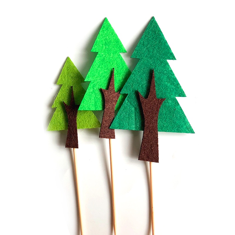 Woodland ป้ายปักหน้าเค้ก รูปต้นไม้ แฮนด์เมด สําหรับตกแต่งหน้าเค้ก ราคา ถูกที่สุด ดีลบีเคเค แกลเลอรีภาพที่ 3