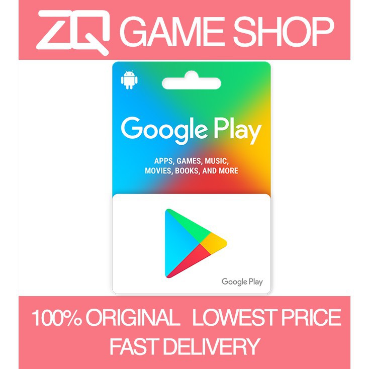 Instant Get Code Google Play Gift Card Code Myr 10 50 100 0 Vgrj Shopee Thailand