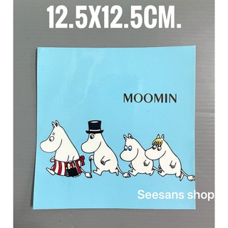 สติกเกอร์สูญกาศ ติดแผ่นป้ายภาษี พรบ. รถยนต์ ลาย#Moomin