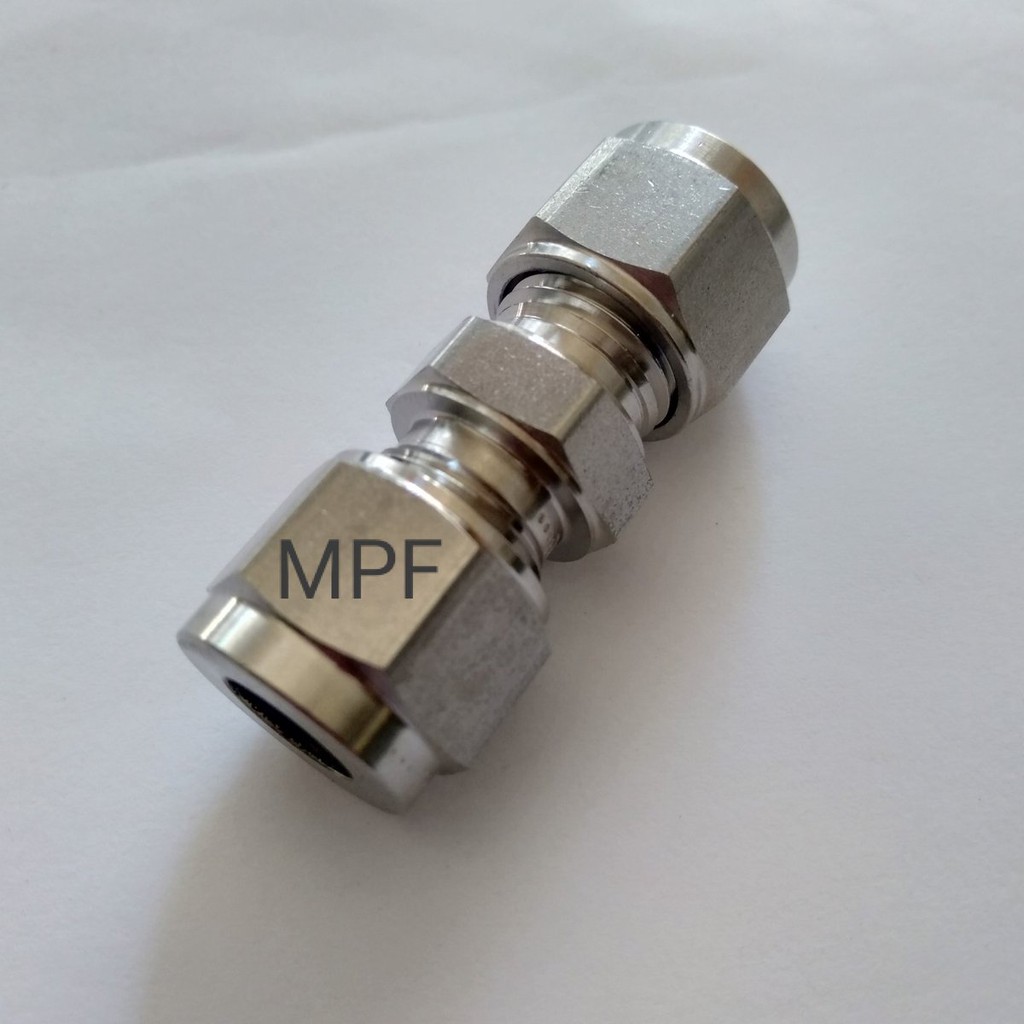 Union Connector 10mm OD SS 316 ตรงสแตนเลส Unions Con