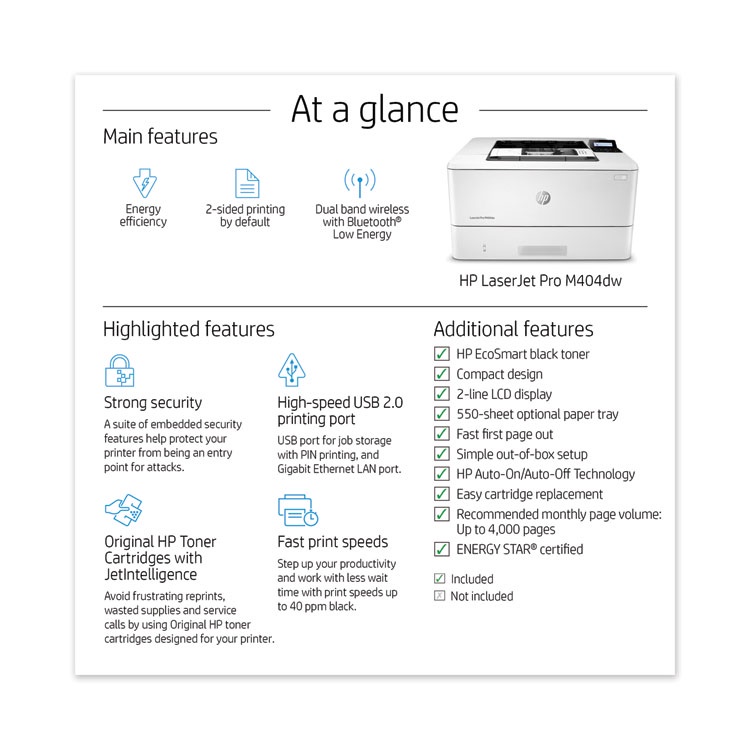 HP LaserJet Pro MFP M404dw Multifunction Laser Priterฟรีหมึกแท้ - dki ...
