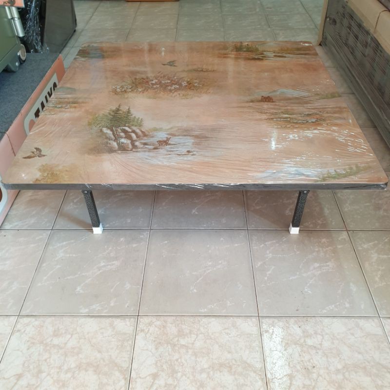 โต๊ะญี่ปุ่น ขนาดใหญ่(ม๊ากกกก) 90×90 cm. หน้าเคลือบ กันรอย กันน้ำได้ *สั่งออเดอร์ละไม่เกิน2ตัวนะคะ*