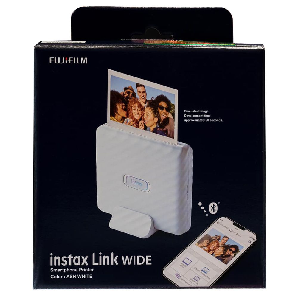 Fujifilm Instax Link Wide Smartphone Printer ( Ash White )