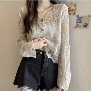 เสื้อถักลายฉลุ พร้อมส่ง