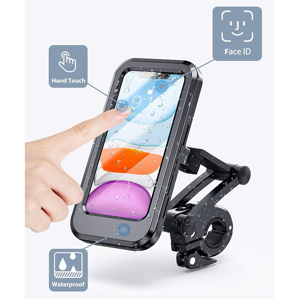 HL-69 Waterproof Motorcycle Bike Phone Holder Case Stand Moto Bicycle  Handlebar Cell Phone Support Mount Bracket | Shopee Thailand