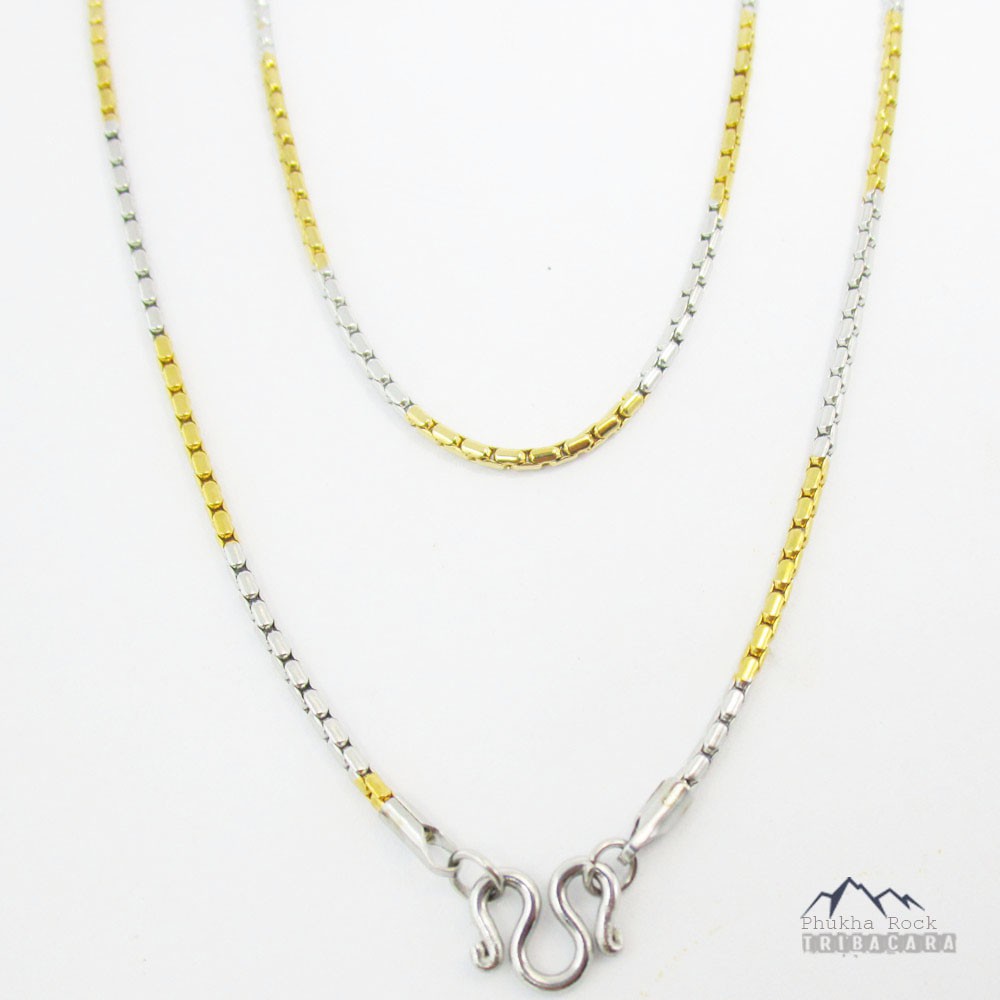 U91  ลายผ่าหวายข้อยาว ขนาด 1.8 มม ยาว 16-24 นิ้ว สร้อยคอ ห้อยพระ สร้อยคอสแตนเลส สร้อยพระ stainless n