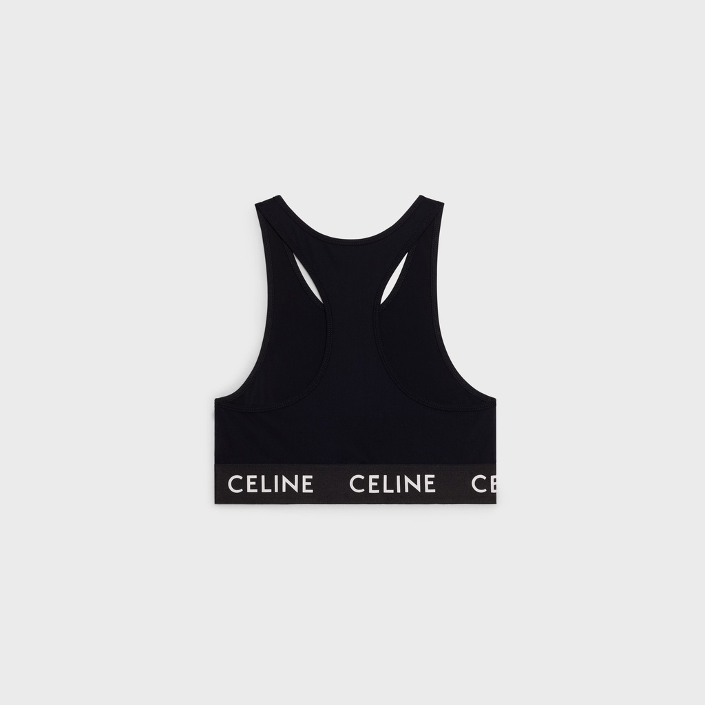 เซลีน แท้CELINE MESH SPORTS BRA เสื้อกั๊กสีขาวครีมสำหรับผู้หญิง