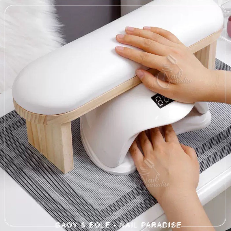 Premium Nail Pillow หมอนรองมือหนังPU Minimal งานละเอียด เรียบร้อย เช็ดทำความสะอาดได้
