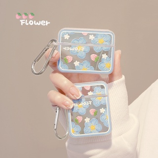 เคสหูฟังบลูทูธไร้สาย ซิลิโคนนิ่ม ป้องกัน ลายภาพวาดสีน้ํามัน รูปดอกไม้ สําหรับ airpods 3 2 1 Pro