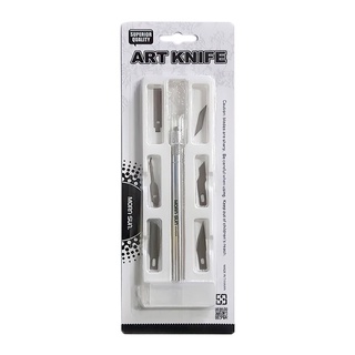 ชุดมีดคัตเตอร์ปากกา Pro Art Knife พร้อมอะไหล่ใบมีด 6 แบบสามารถเปลี่ยนใช้งานได้หลากหลาย