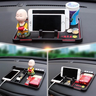 📍Car console phone holder แผ่น PVC วางโทรศัพท์หน้ารถ 360 องศา