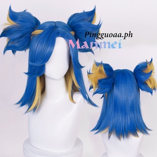 Manmei Valorant Neon Cosplay Wig Heat Resistant Synthetic Hair