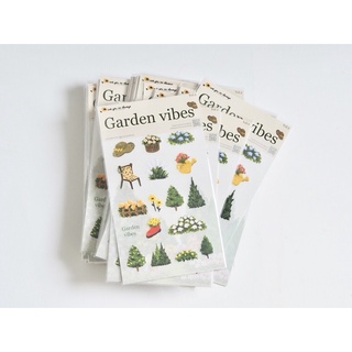 สติ้กเกอร์ใส garden vibes 2