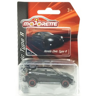 Majorette Honda Civic Type R - Black Color /Wheels D6SBRL /scale 1/58 (3 inches) Package with Card