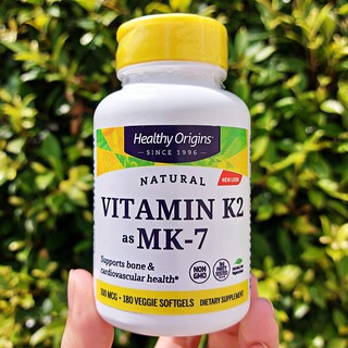 80% Sale!!! Vitamin K2 (as MK-7 Natural) 100 mcg 180 Veg.Softgels (Healthy Origins) บำรุง-ลดกระดูกพรุน วิตามินเค 2 K-2