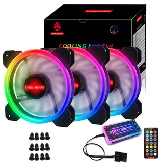 พัดลม RGB Coolmoon Colorful+รีโมทคอนโทล Solar Eclipse