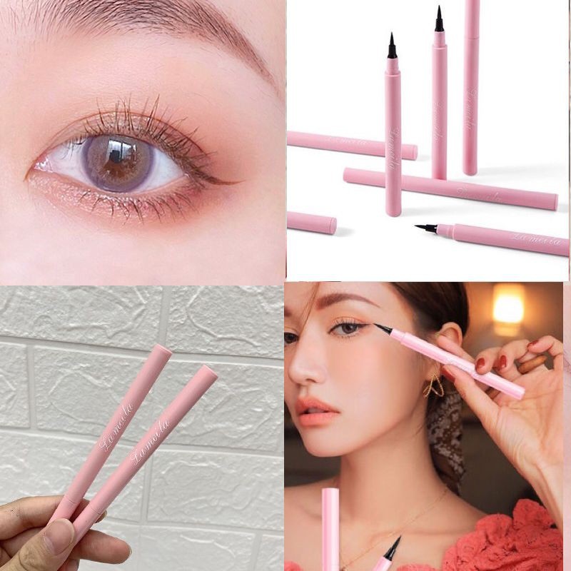 อายไลเนอร์ ชนิดน้ำยาวนานดำ Genuine black liquid eyeliner, super black 1 แท่ง