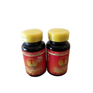 Bio Astin สาหร่ายแดง ไบโอแอสติน ผลิตภัณฑ์อาหารเสริมสกัดจากสาหร่ายแดง (2 x 60 เม็ด)