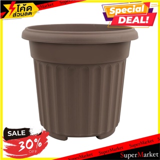 กระถางพลาสติก BABA RD-260 สี LATTE กระถางต้นไม้และอุปกรณ์ PLANT POT BABA RD-260 ATTE อุปกรณ์ตกแต่งสวน