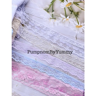 🔥มีมากกว่าปก🔥 ลูกไม้แต่งขอบ  17/36 กุ๊นขอบ ลูกไม้สีขาว ราคาต…