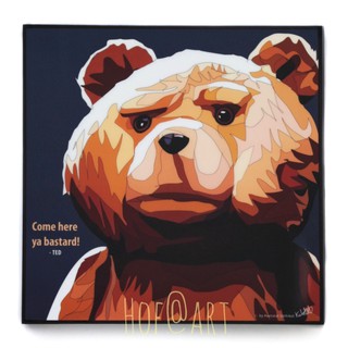 หมีเท็ด TED หมี Teddy Bear ภาพยนตร์ movie รูปภาพ​ติด​ผนัง​ pop art การ์ตูน อนิเมชั่น กรอบรูป รูปภาพ แต่งบ้าน