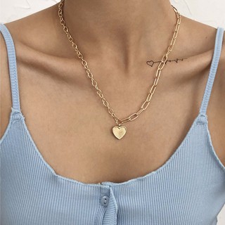 Heart Pendant Chain Necklace สร้อยคอโซ่จี้หัวใจ