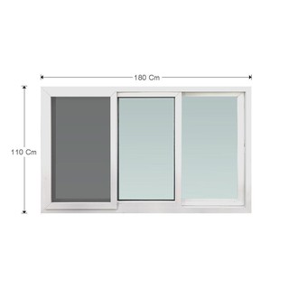 UPVC window WINDOW UPVC AZLE S-F-S 180X110CM WHITE Sash window Door window หน้าต่าง UPVC หน้าต่างUPVC บานเลื่อน S-F-S มุ