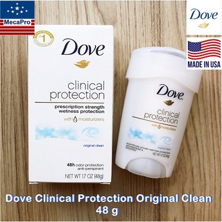 Dove® Clinical Protection Original Clean 48 g โดฟ ระงับกลิ่นกาย โรลออนสติ๊ก