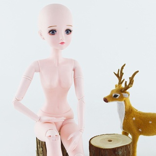 ใหม่ ตาตุ๊กตา 4D 1/3 BJD ความสูง 60 ซม. สีชมพู พร้อมหัว DIY ของเล่นสําหรับเด็กผู้หญิง