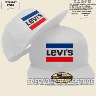 Levis Snapback หมวก / หมวกฮิปฮอป สีขาว โลโก้คาวบอย คุณภาพดีที่สุด สําหรับผู้ชาย