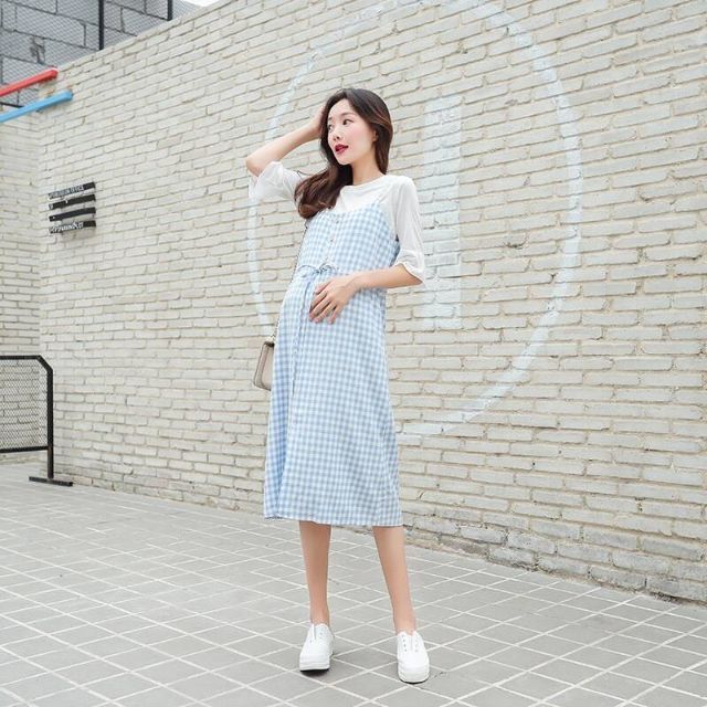 ชุดคลุมท้อง เสื้อ+เอี้ยม เซ็ท 2 ชิ้นN94