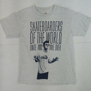 T-shirt  เสื้อยืด ลายรองเท้าสเก็ตบอร์ด Lakai Unite Gino Ianucci Legend ขนาดเล็ก สไตล์วินเทจS-5XL