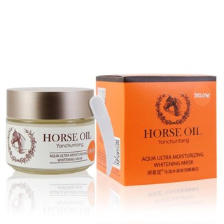 ครีมน้ำมันม้าเนื้อเจล Horse Oil Yanchuntang Aqua Ultra Moisturizing Whitening Mask belov (100 ml) ของแท้ 💯