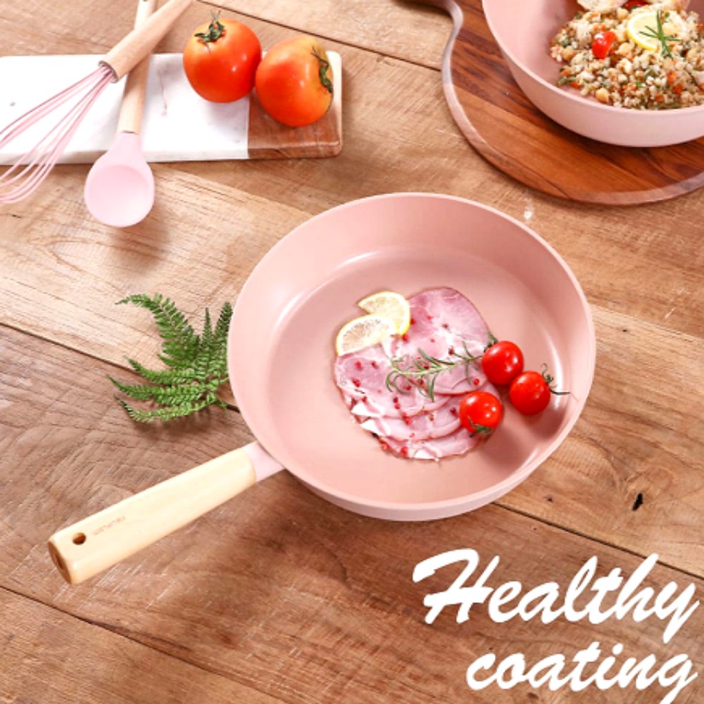 Neoflam IH Blossom Extrema Coated Frying Pan Wok 28CM PFCFREE