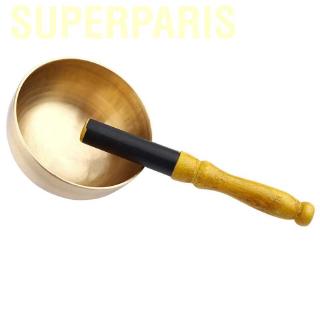 Superparis 1 Set Tibetan Buddhism Meditation Brass Singing Bowl Stick with Cushion Craft