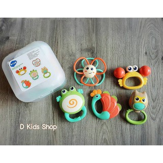 ยางกัดและตัวเขย่า .. Animal  baby rattles and flower teether แบรนด์แท้ Hola toys