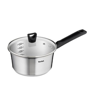 TEFAL หม้อด้ามพร้อมฝาแก้ว รุ่น Simpleo SCP20 ขนาด 20 ซม. สีสเตนเลส หม้อ เครื่องครัว